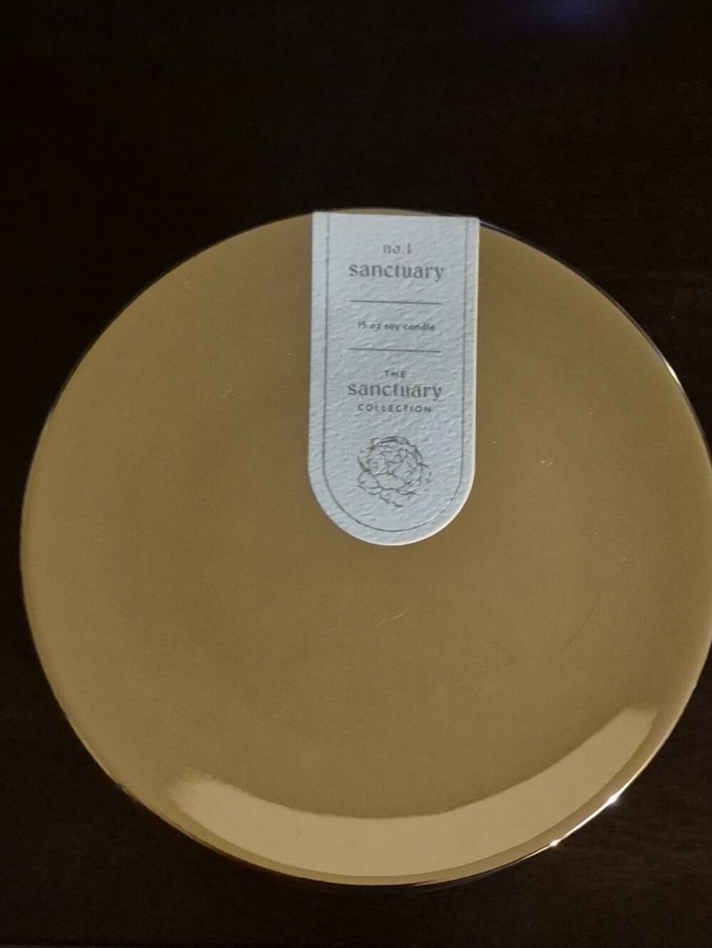 Sanctuary Collection No. 1 Sanctuary Soy Candle - 15 oz - Gold Vessel NEW